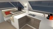 Yachtcharter Nautitech open 40 (4+2Cab/2WC) Pantry