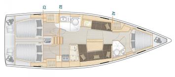 Hanse 418 Grundriss