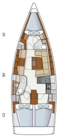 Hanse415-layout Innenansicht