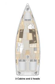 Hanse418-layout Innenansicht