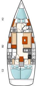 Hanse400e-layout Innenansicht