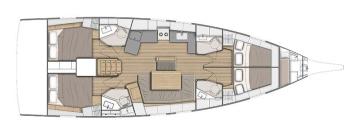 Oceanis 46.1 - 4 + 1 cab. Innenansicht