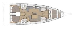Yachtcharter 0ceanis 46.1 4cab layout