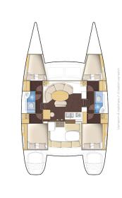 Lagoon400S2-layout Innenansicht