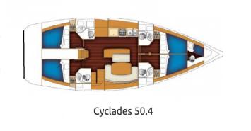 Cyclades 50.4  - 4+1cab Grundriss