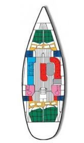 Oceanis461-layout Innenansicht
