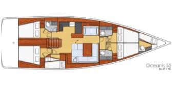 Oceanis 55 Grundriss