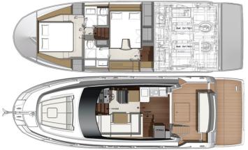 Prestige 420 Fly Grundriss