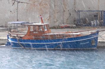 Classsic dalmatian boat Auenansicht