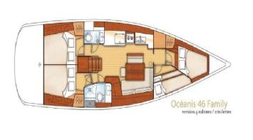 Oceanis 46 -  4 cab Grundriss