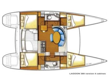 Lagoon 380 S2 Grundriss