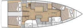 Yachtcharter Oceanis40 layout