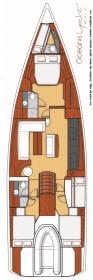 Oceanis62-layout Innenansicht