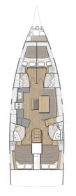 Oceanis46-layout Innenansicht