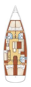 Oceanis50Family-layout Innenansicht