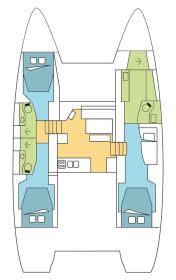 Lagoon46-3cab-layout Innenansicht