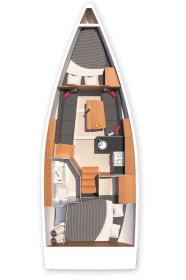 Hanse315-layout Innenansicht