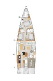 Hanse675-layout Innenansicht