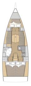 Oceanis34-layout Innenansicht