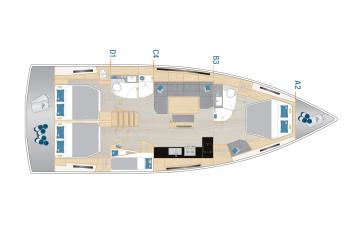 Hanse460-4cab-layout Grundriss