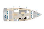 Yachtcharter Hanse460 layout