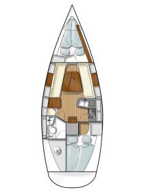 Hanse312-layout Innenansicht