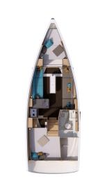 Dufour32-layout Innenansicht