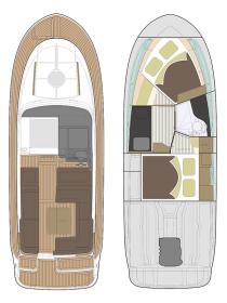 Marex310SunCruiser-layout Innenansicht