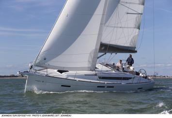 Außenansicht der Sun Odyssey 419 (3 Kabinen, 2 Bäder) Top Bild