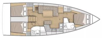 Oceanis40-layout Innenansicht