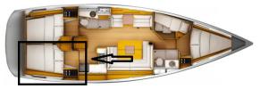 Yachtcharter SunOdyssey439 Sailing school   double cabin 5