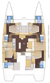 Lagoon52-layout Innenansicht