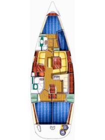 SunOdyssey43-layout Innenansicht
