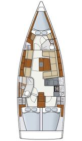Hanse415-layout Innenansicht