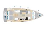 Yachtcharter Hanse460 4cab layout