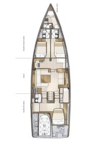 Jeanneau60-layout Innenansicht