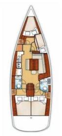 Oceanis43Family-layout Innenansicht
