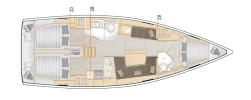 Yachtcharter Hanse418 layout