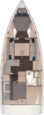 Yachtcharter DUFOUR37 Skyline layout