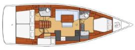 Yachtcharter Oceanis48 4cab layout