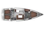 Yachtcharter BavariaCruiser51 layout