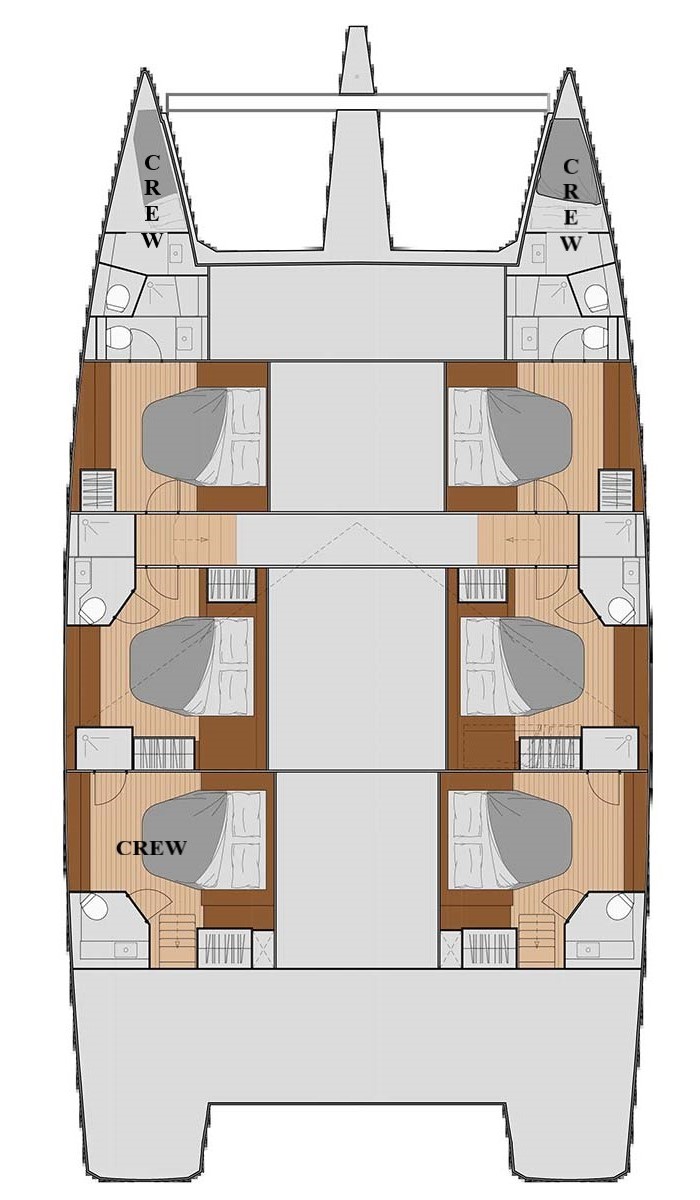 Yachtcharter FountainePajotSamana59 LA PERLE layout
