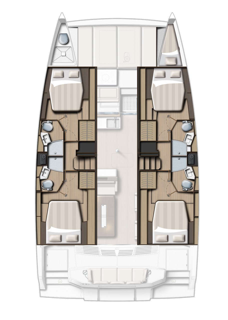 Yachtcharter Bali4 La Calma layout