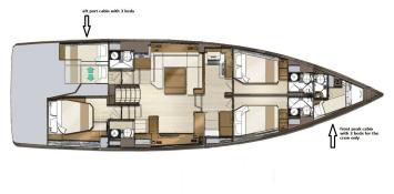 Jeanneau60-layout Innenansicht