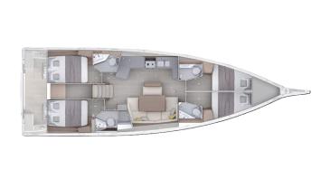 Oceanis47-4cab-layout Innenansicht