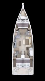 Oceanis52-6cab-layout Innenansicht