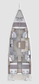 Oceanis47-4cab-layout Innenansicht