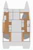 Yachtcharter FountainePajotTanna47Maestro 3cab La Bella Vita layout