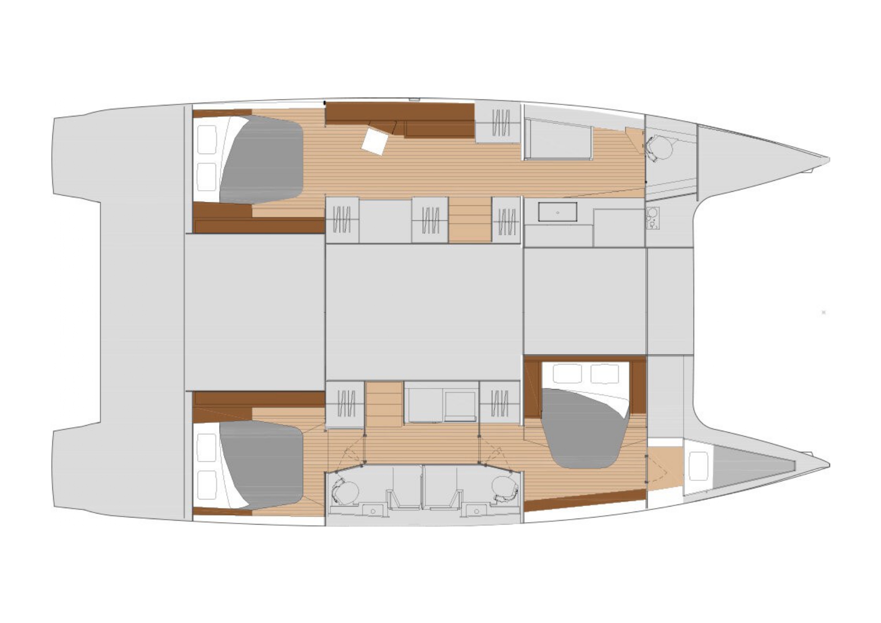 Yachtcharter FountainePajotTanna47Maestro 3cab Sonrisa 14