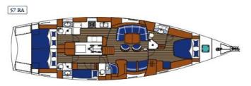 Beneteau 57 Grundriss